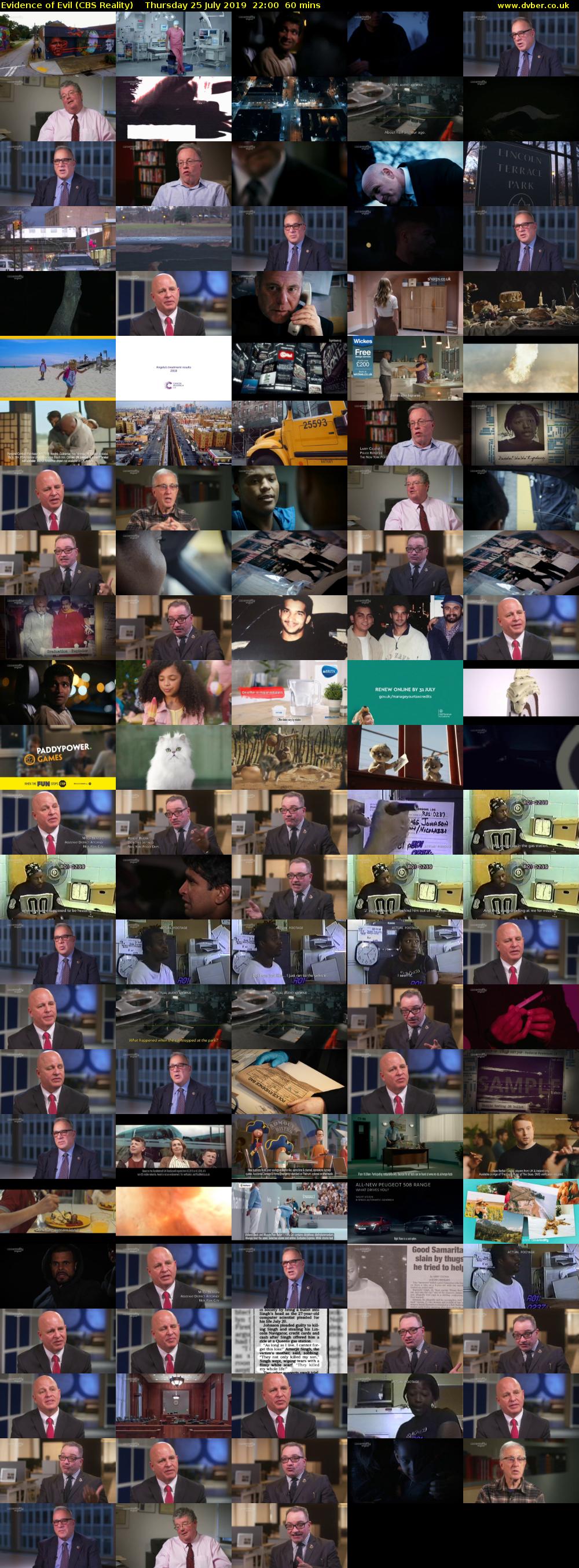 Evidence of Evil (CBS Reality) Thursday 25 July 2019 22:00 - 23:00