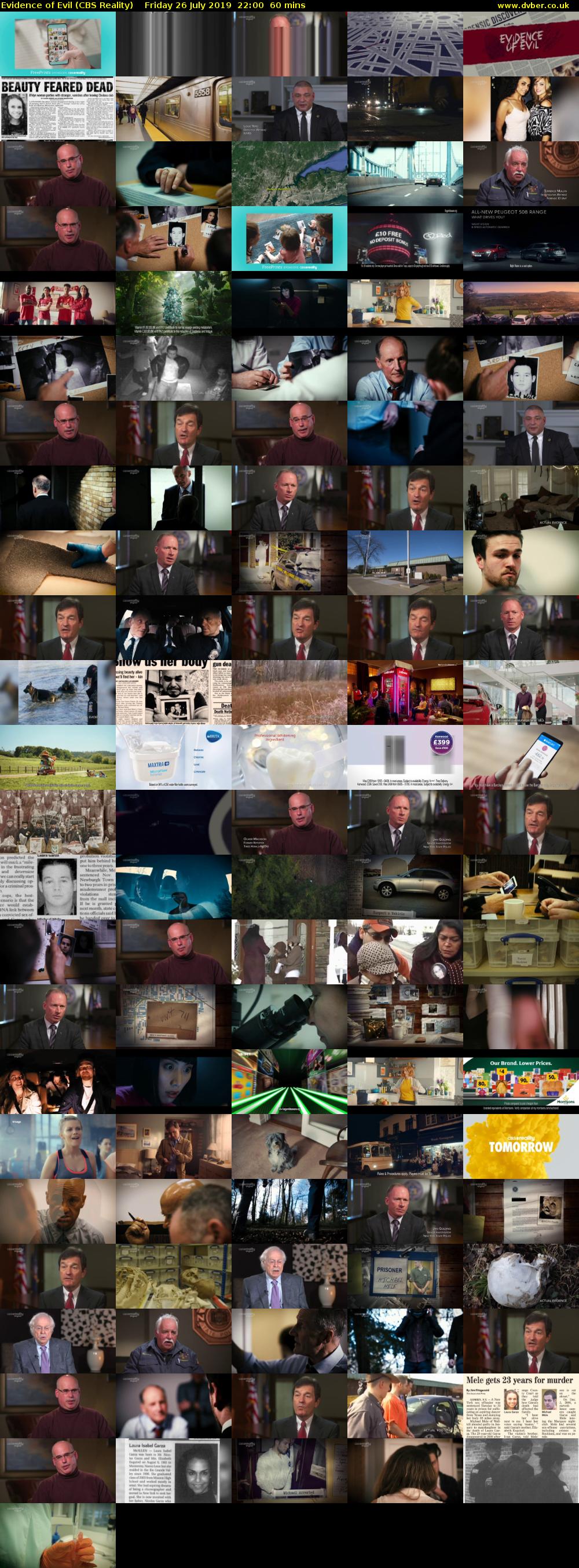 Evidence of Evil (CBS Reality) Friday 26 July 2019 22:00 - 23:00