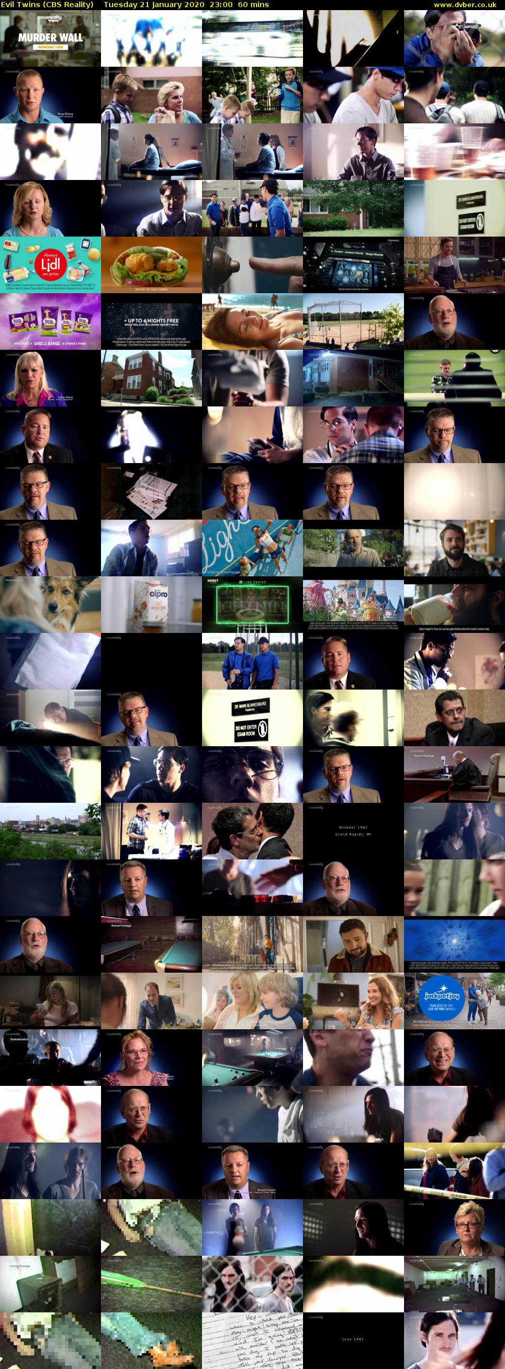 Evil Twins (CBS Reality) Tuesday 21 January 2020 23:00 - 00:00