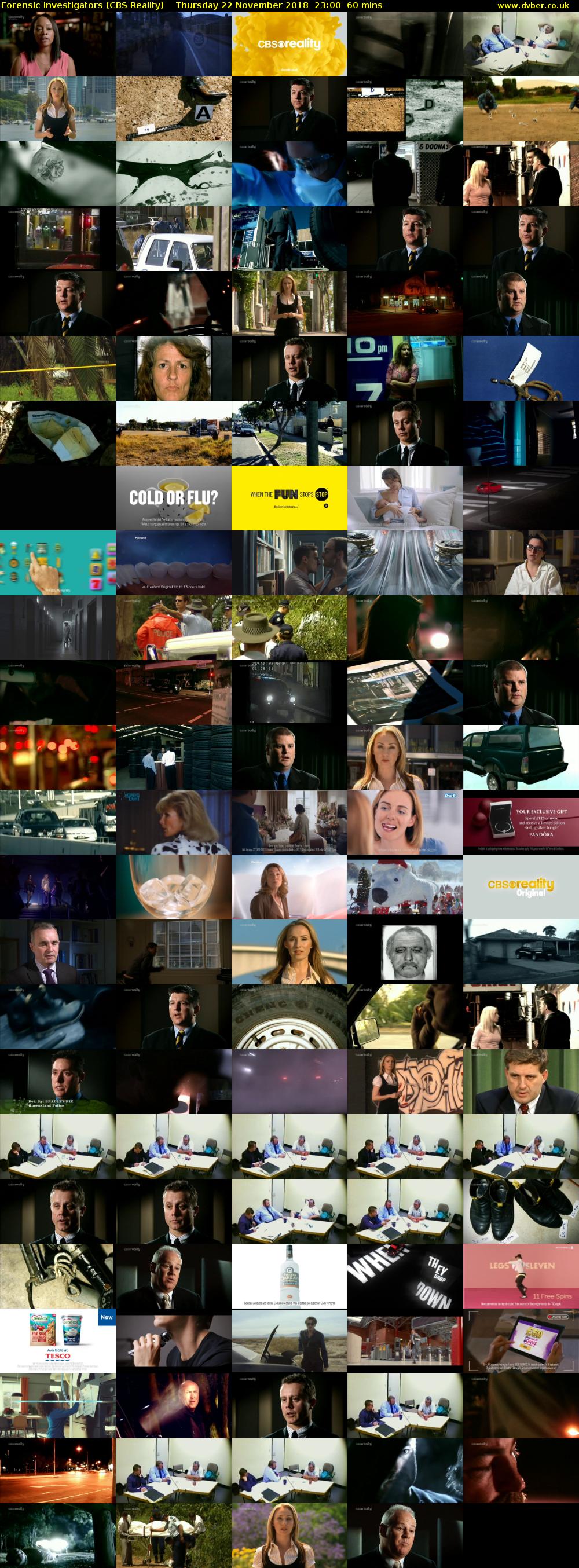 Forensic Investigators (CBS Reality) Thursday 22 November 2018 23:00 - 00:00