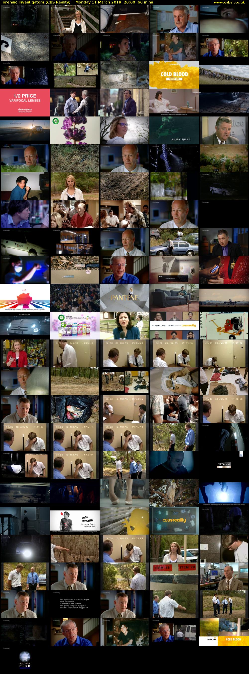 Forensic Investigators (CBS Reality) Monday 11 March 2019 20:00 - 21:00