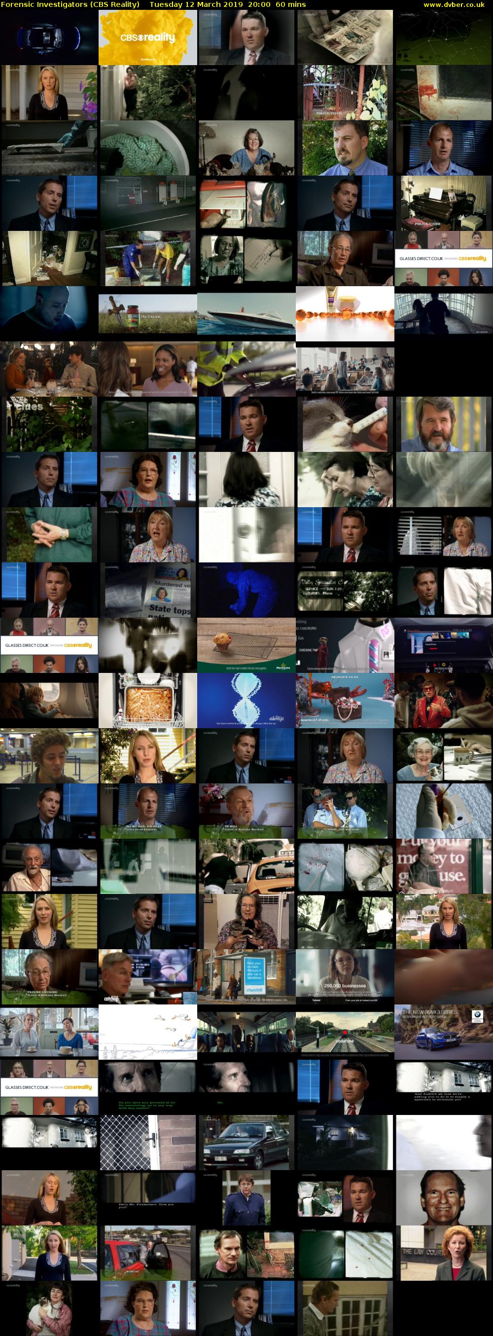 Forensic Investigators (CBS Reality) Tuesday 12 March 2019 20:00 - 21:00
