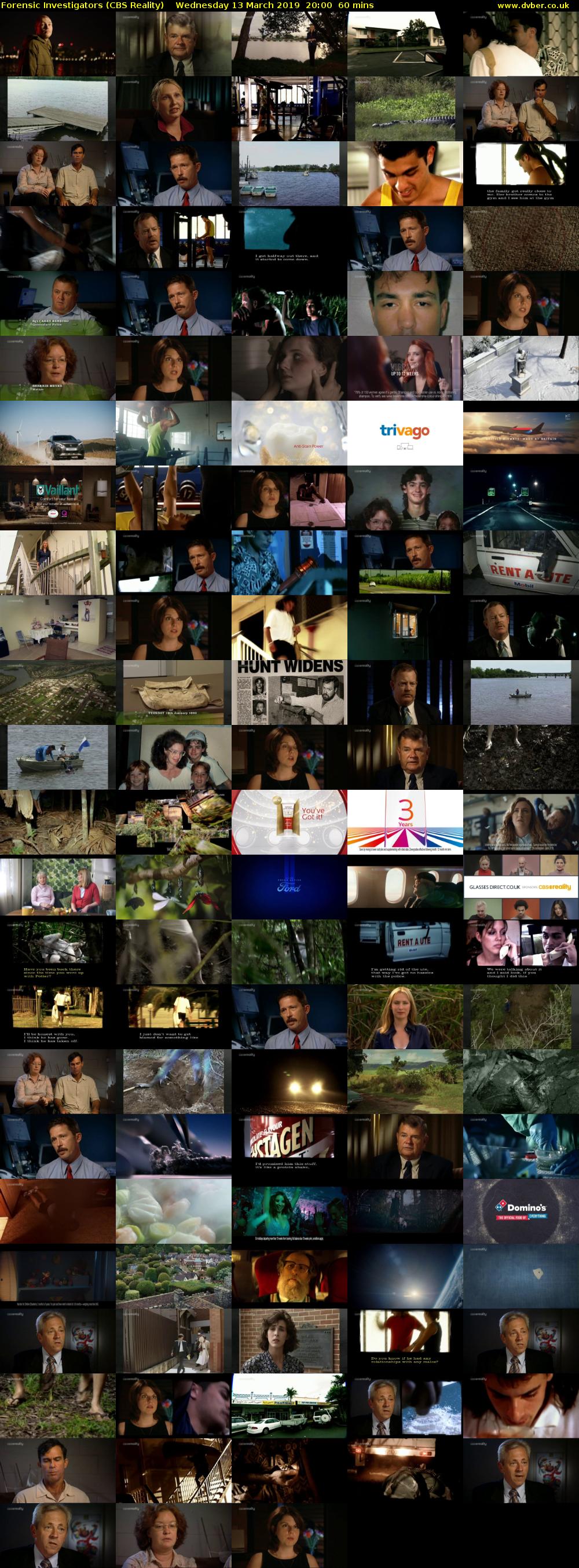 Forensic Investigators (CBS Reality) Wednesday 13 March 2019 20:00 - 21:00