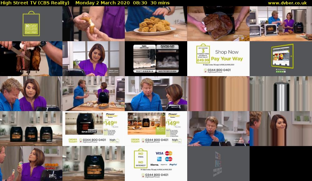High Street TV (CBS Reality) Monday 2 March 2020 08:30 - 09:00