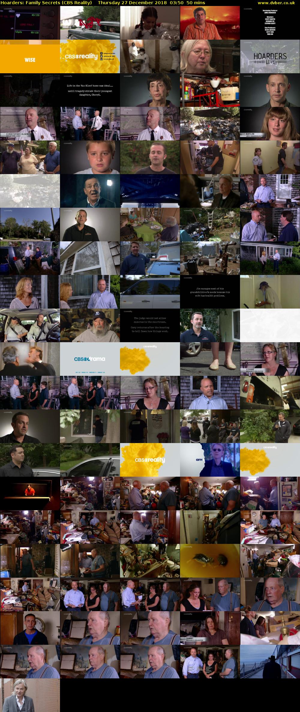 Hoarders: Family Secrets (CBS Reality) Thursday 27 December 2018 03:50 - 04:40