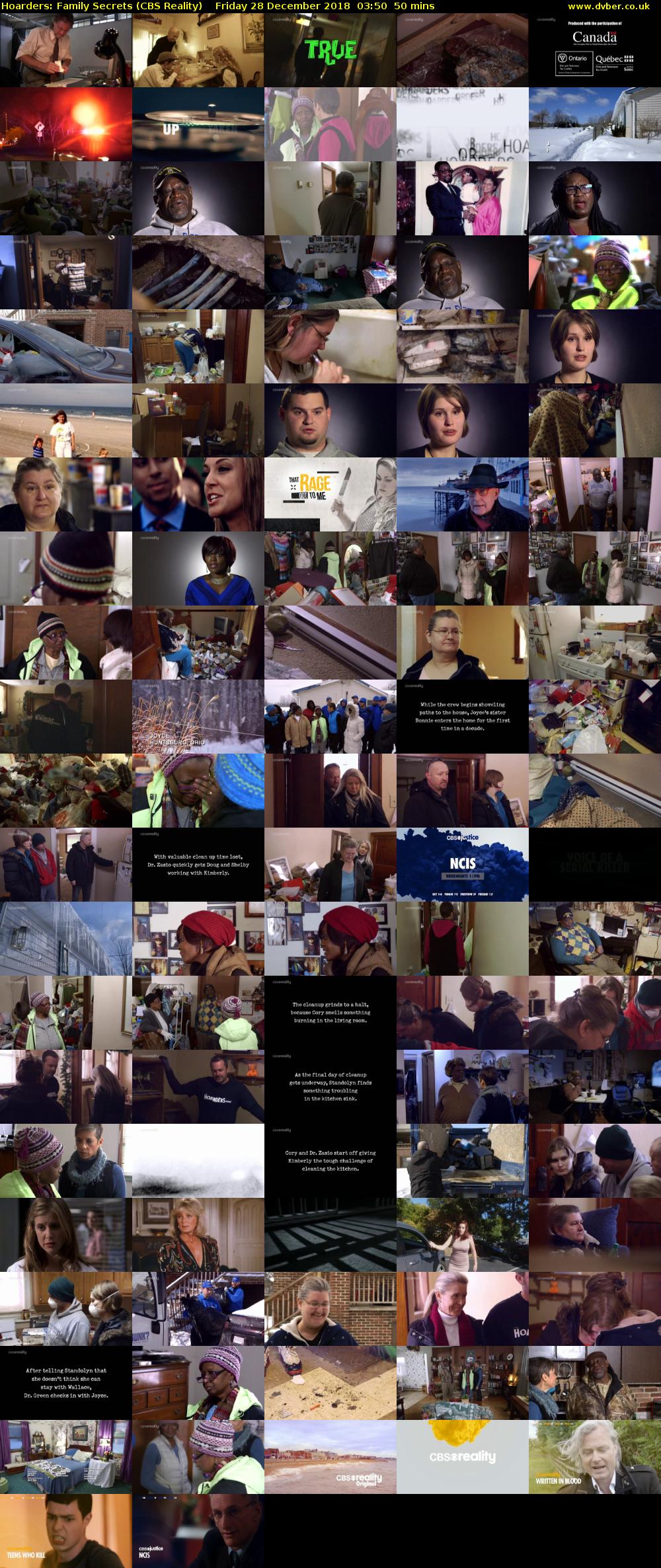 Hoarders: Family Secrets (CBS Reality) Friday 28 December 2018 03:50 - 04:40