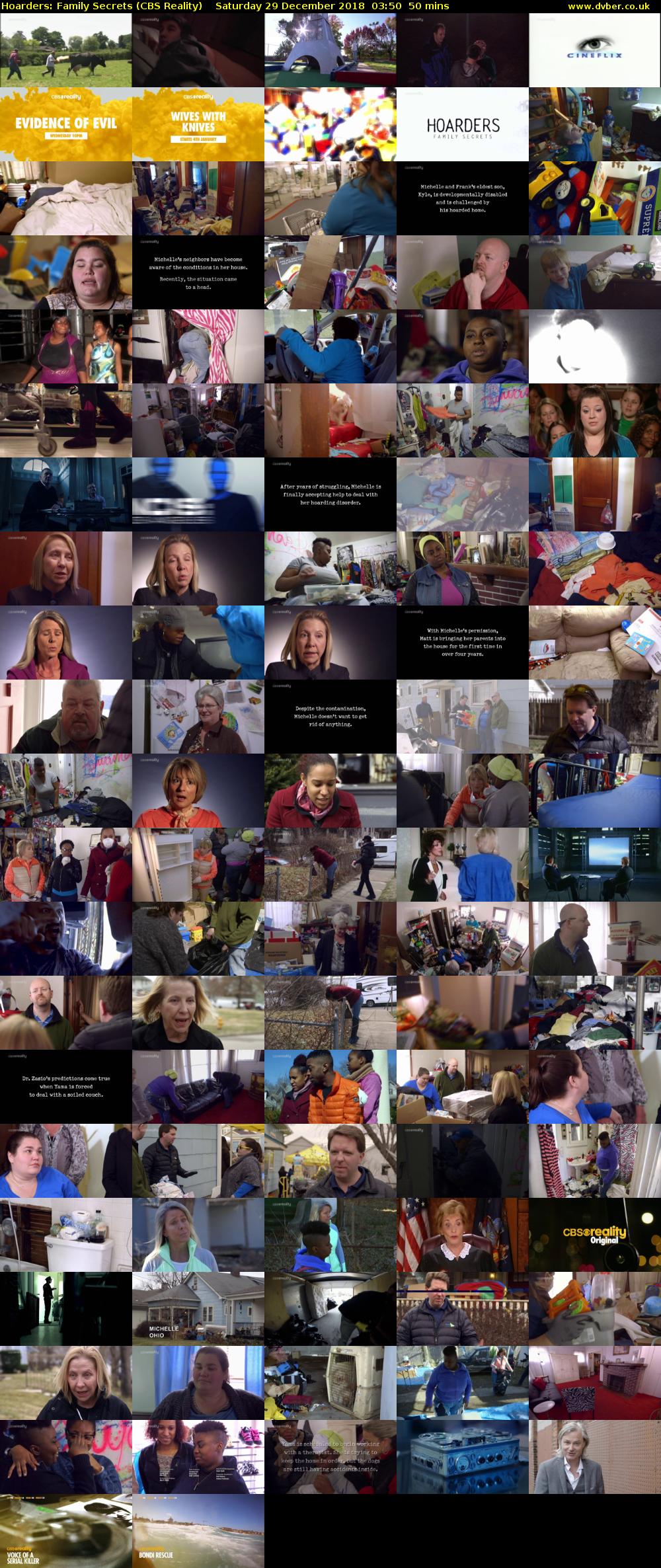 Hoarders: Family Secrets (CBS Reality) Saturday 29 December 2018 03:50 - 04:40