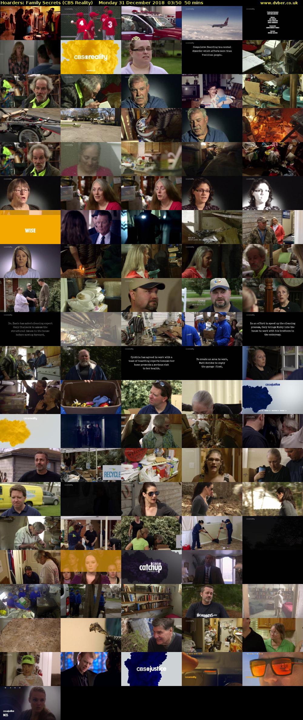 Hoarders: Family Secrets (CBS Reality) Monday 31 December 2018 03:50 - 04:40