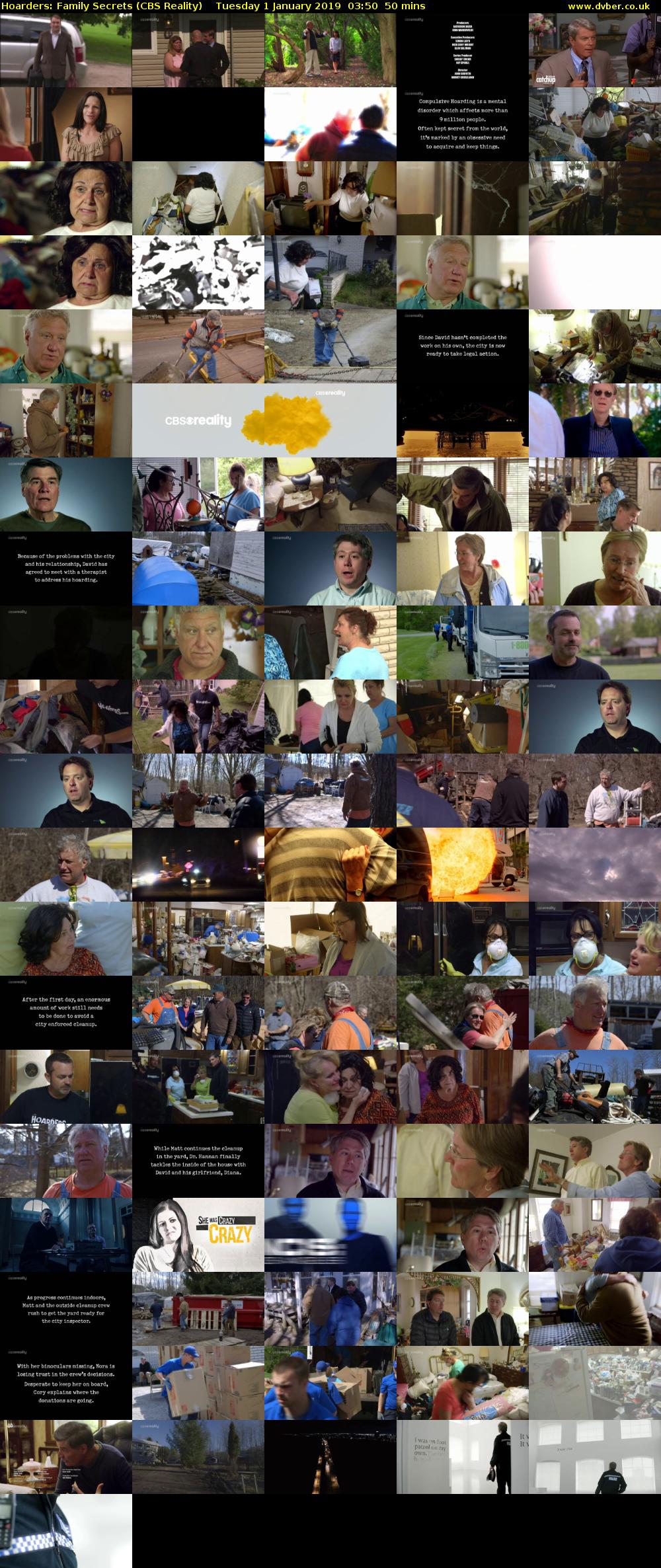 Hoarders: Family Secrets (CBS Reality) Tuesday 1 January 2019 03:50 - 04:40