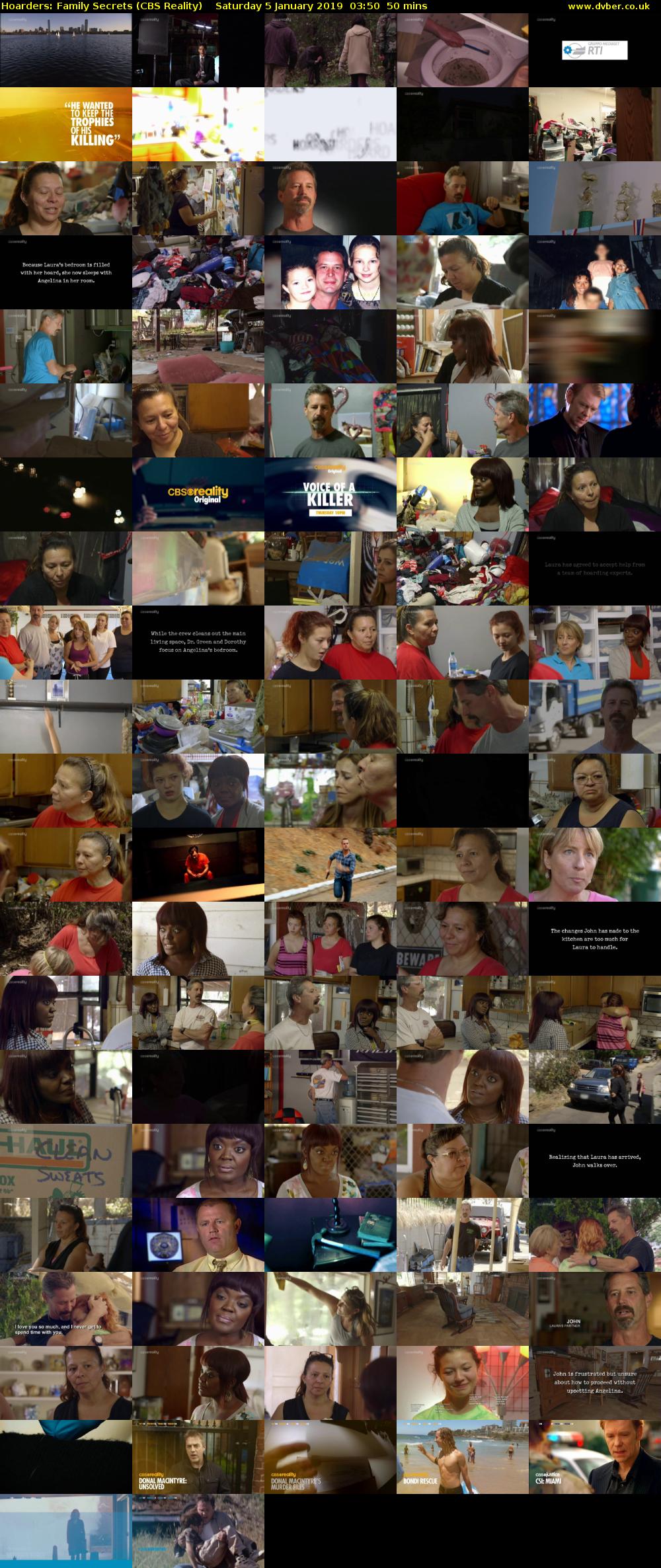 Hoarders: Family Secrets (CBS Reality) Saturday 5 January 2019 03:50 - 04:40