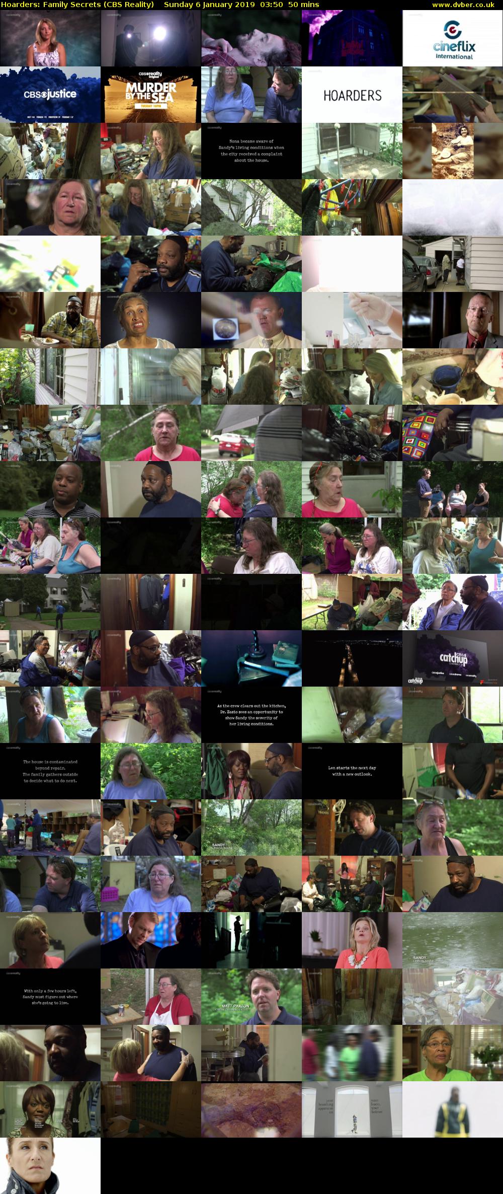 Hoarders: Family Secrets (CBS Reality) Sunday 6 January 2019 03:50 - 04:40