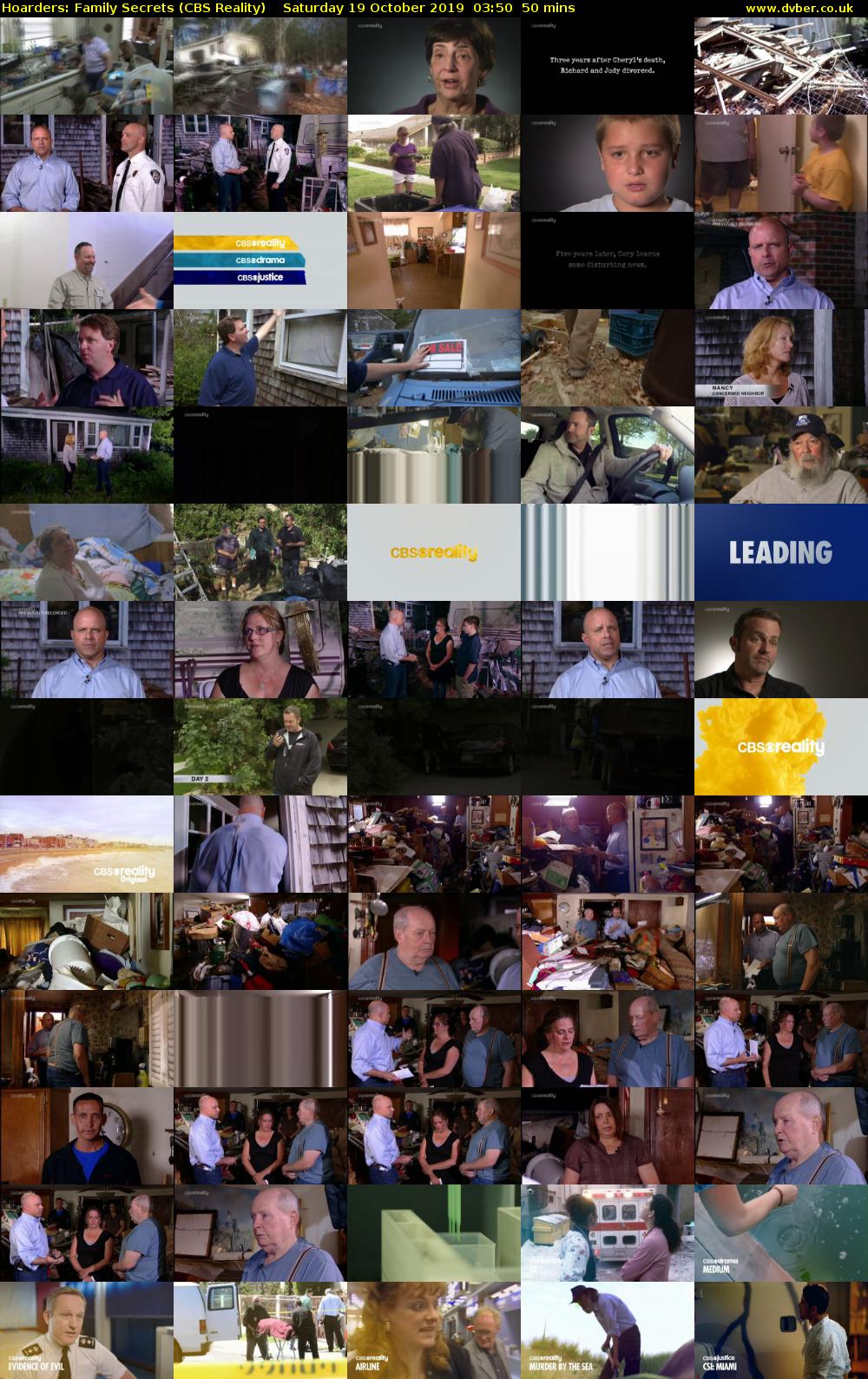 Hoarders: Family Secrets (CBS Reality) Saturday 19 October 2019 03:50 - 04:40