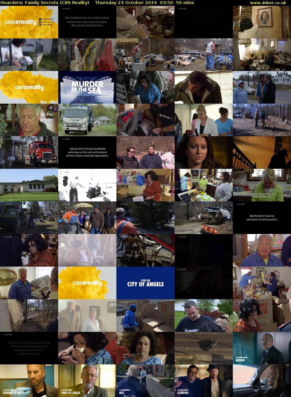 Hoarders: Family Secrets (CBS Reality) Thursday 24 October 2019 03:50 - 04:40