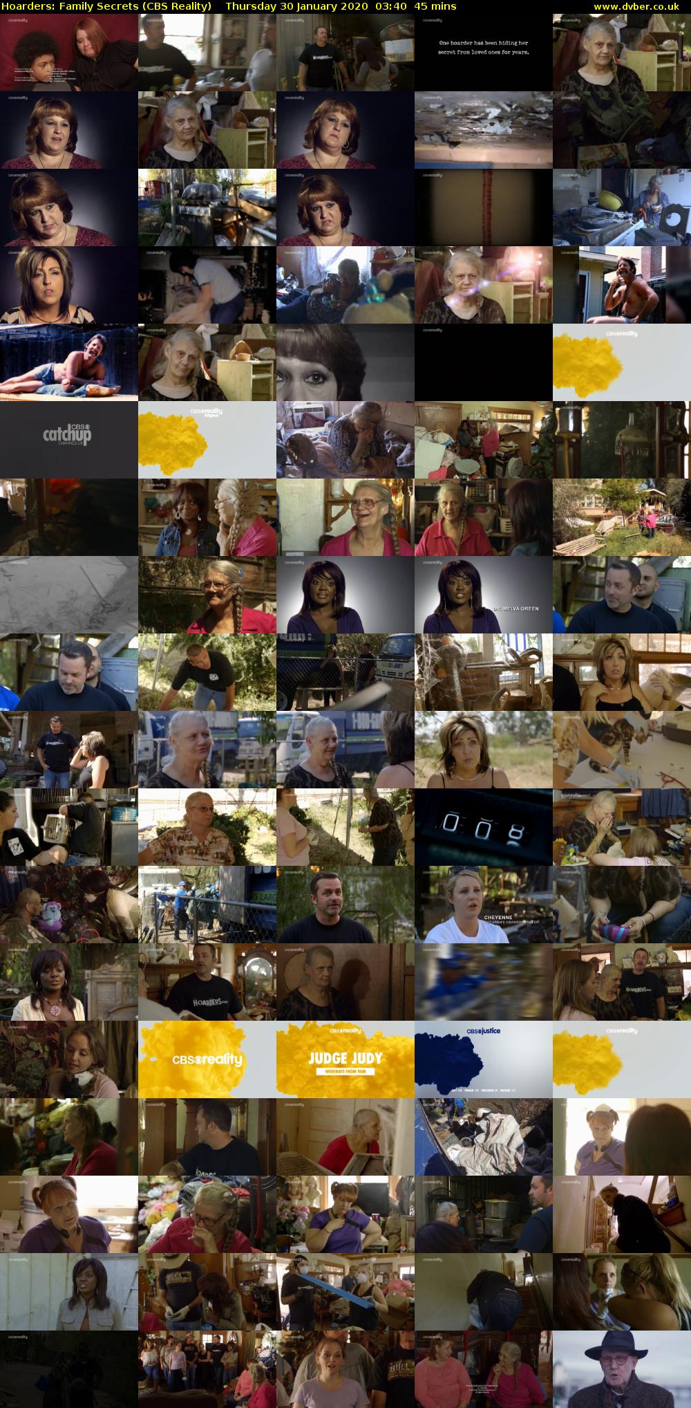Hoarders: Family Secrets (CBS Reality) Thursday 30 January 2020 03:40 - 04:25