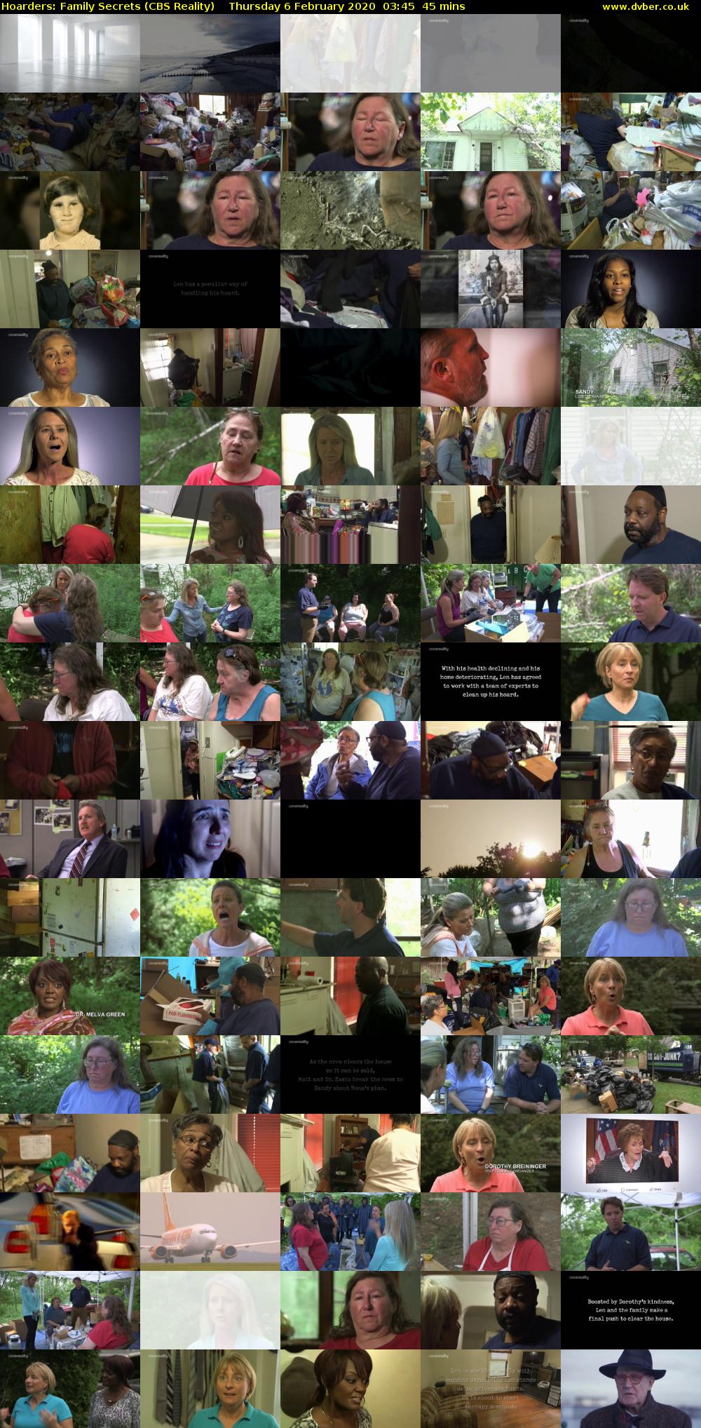 Hoarders: Family Secrets (CBS Reality) Thursday 6 February 2020 03:45 - 04:30