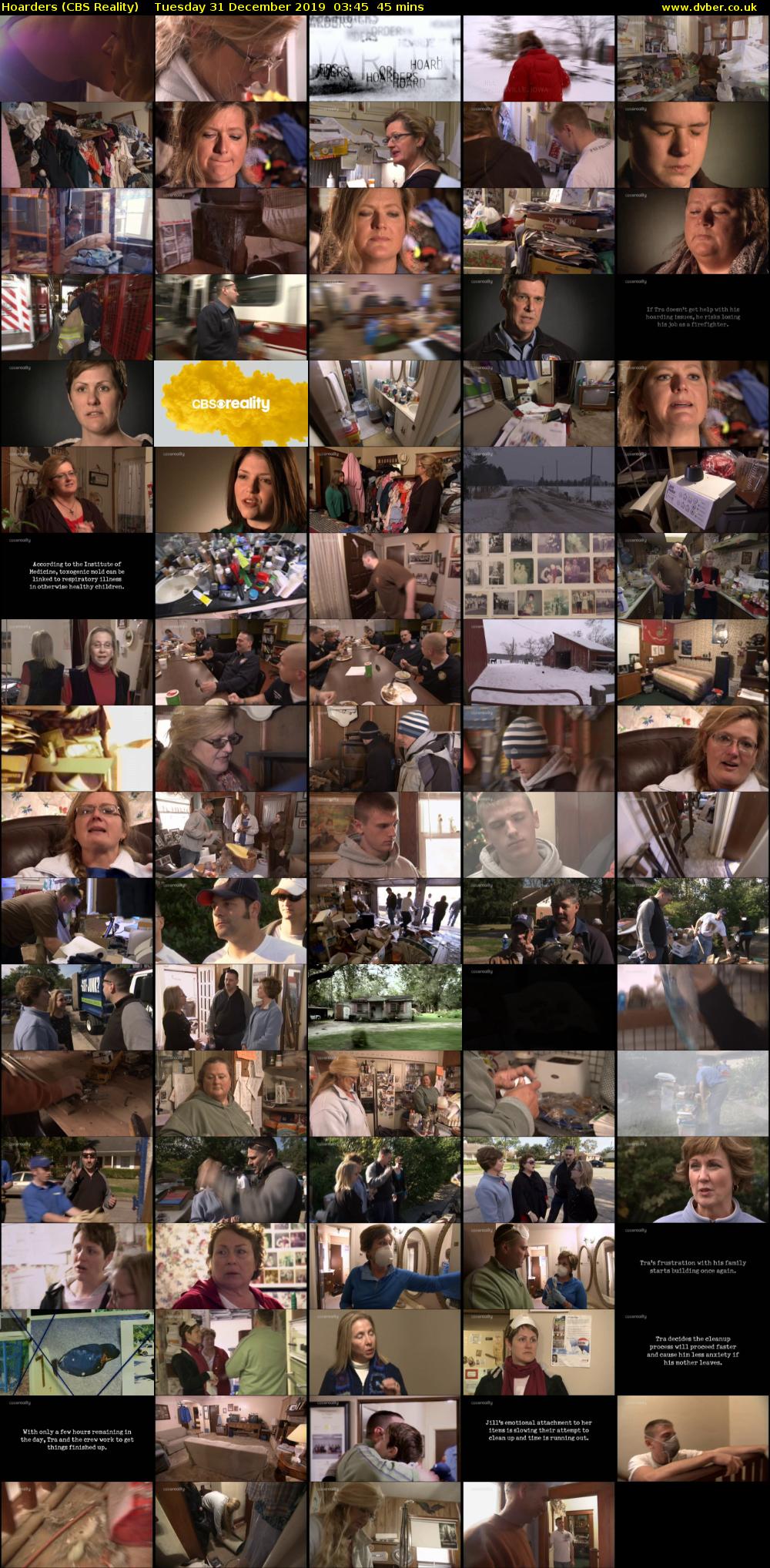 Hoarders (CBS Reality) Tuesday 31 December 2019 03:45 - 04:30