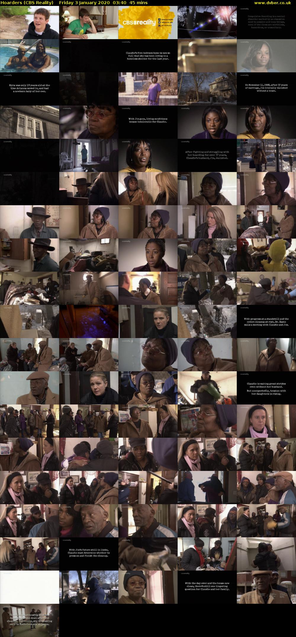 Hoarders (CBS Reality) Friday 3 January 2020 03:40 - 04:25