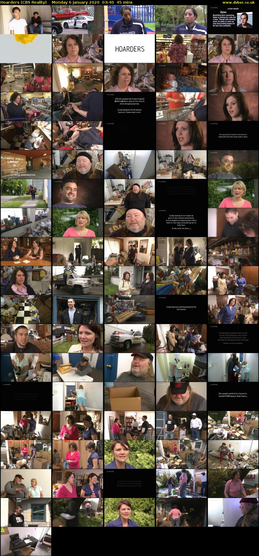 Hoarders (CBS Reality) Monday 6 January 2020 03:40 - 04:25