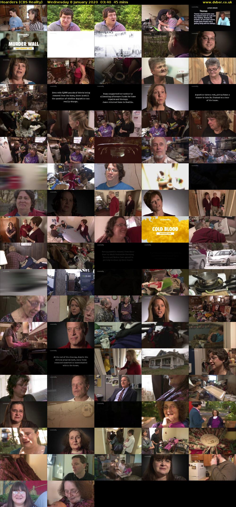 Hoarders (CBS Reality) Wednesday 8 January 2020 03:40 - 04:25