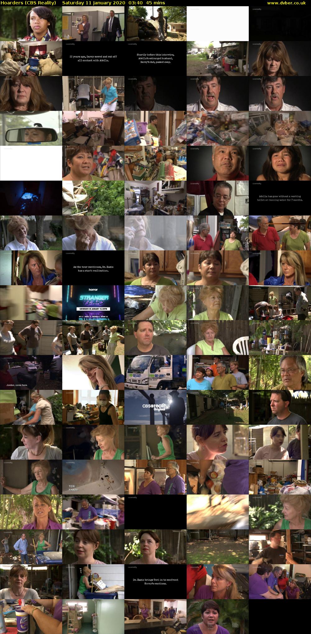Hoarders (CBS Reality) Saturday 11 January 2020 03:40 - 04:25