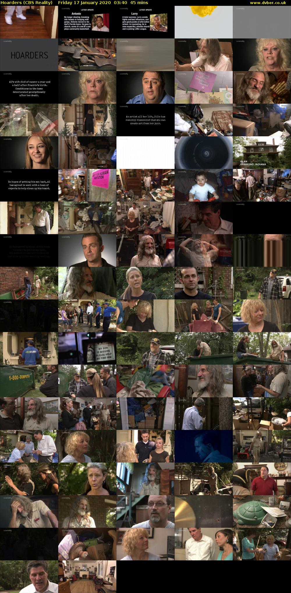 Hoarders (CBS Reality) Friday 17 January 2020 03:40 - 04:25