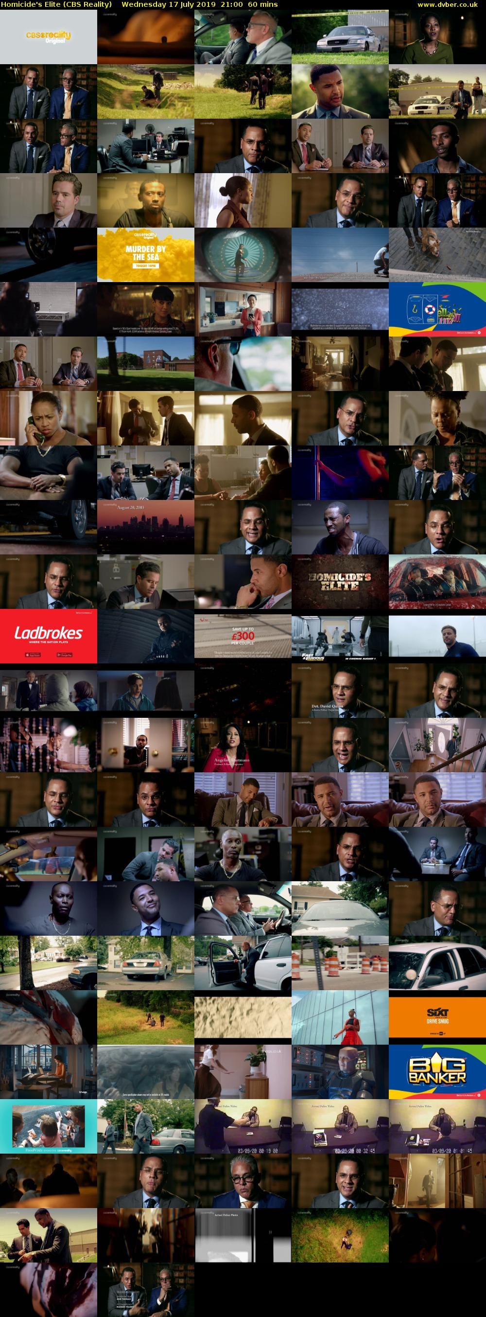 Homicide's Elite (CBS Reality) Wednesday 17 July 2019 21:00 - 22:00