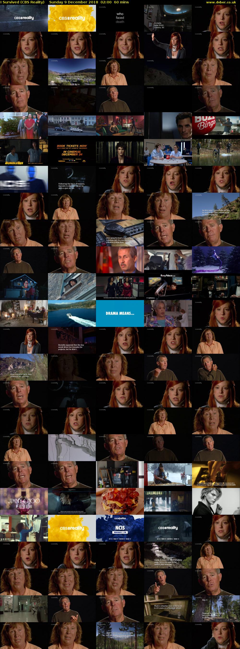 I Survived (CBS Reality) Sunday 9 December 2018 02:00 - 03:00