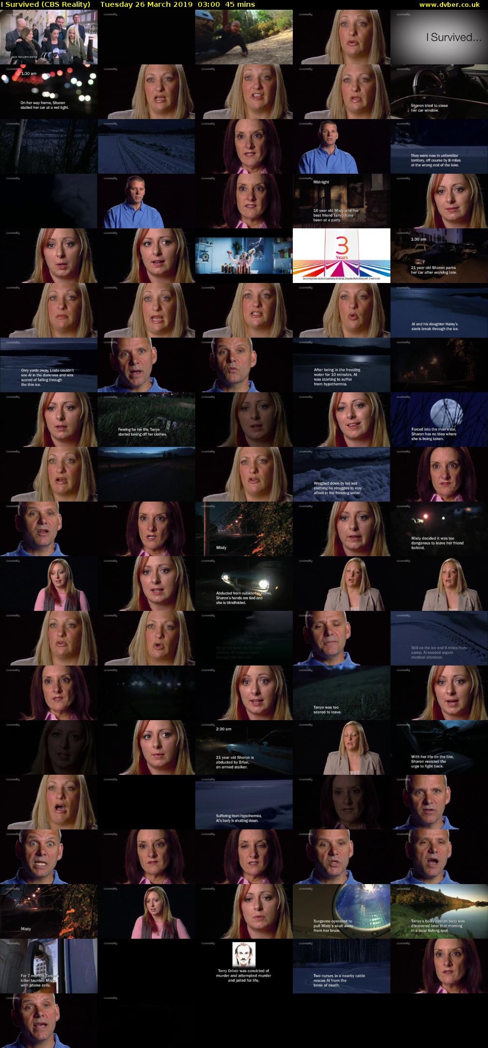 I Survived (CBS Reality) Tuesday 26 March 2019 03:00 - 03:45