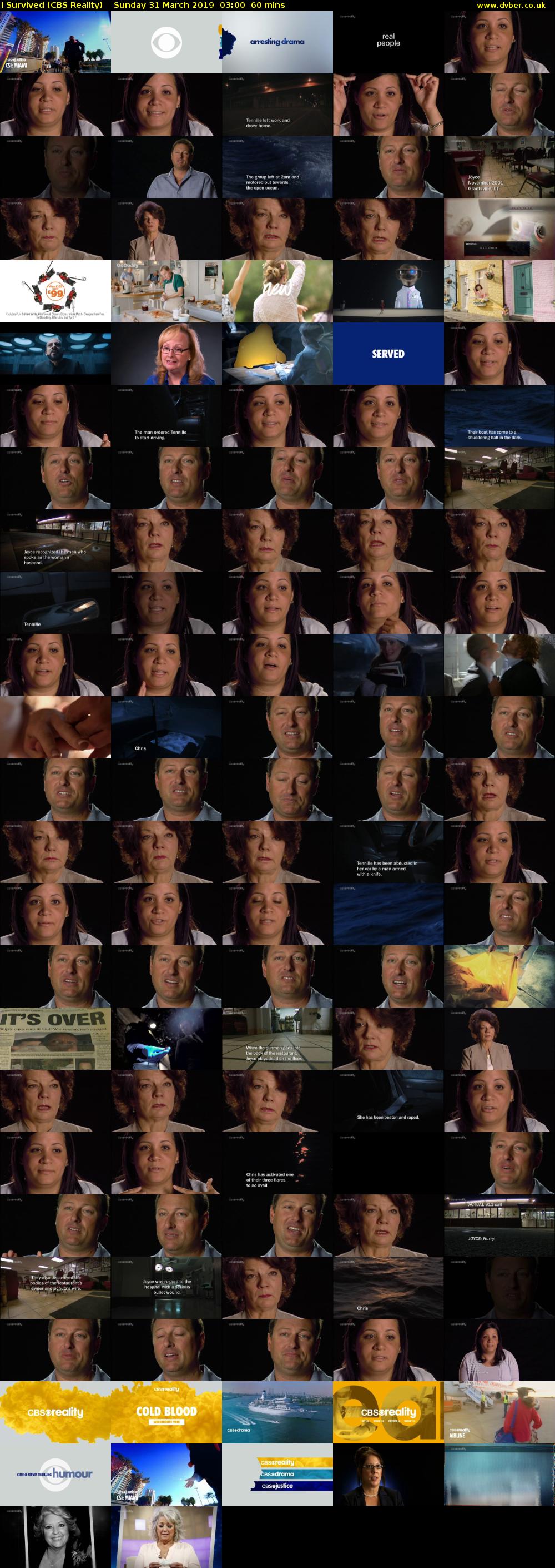 I Survived (CBS Reality) Sunday 31 March 2019 03:00 - 04:00