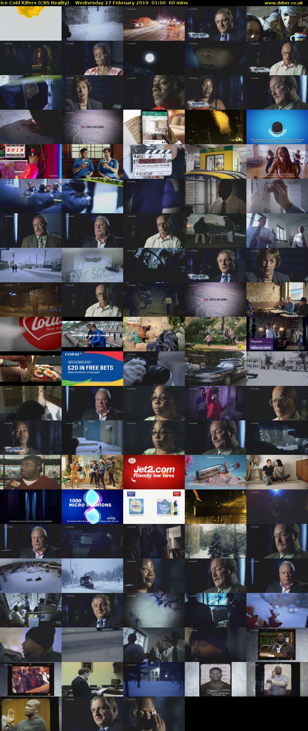 Ice Cold Killers (CBS Reality) Wednesday 27 February 2019 01:00 - 02:00