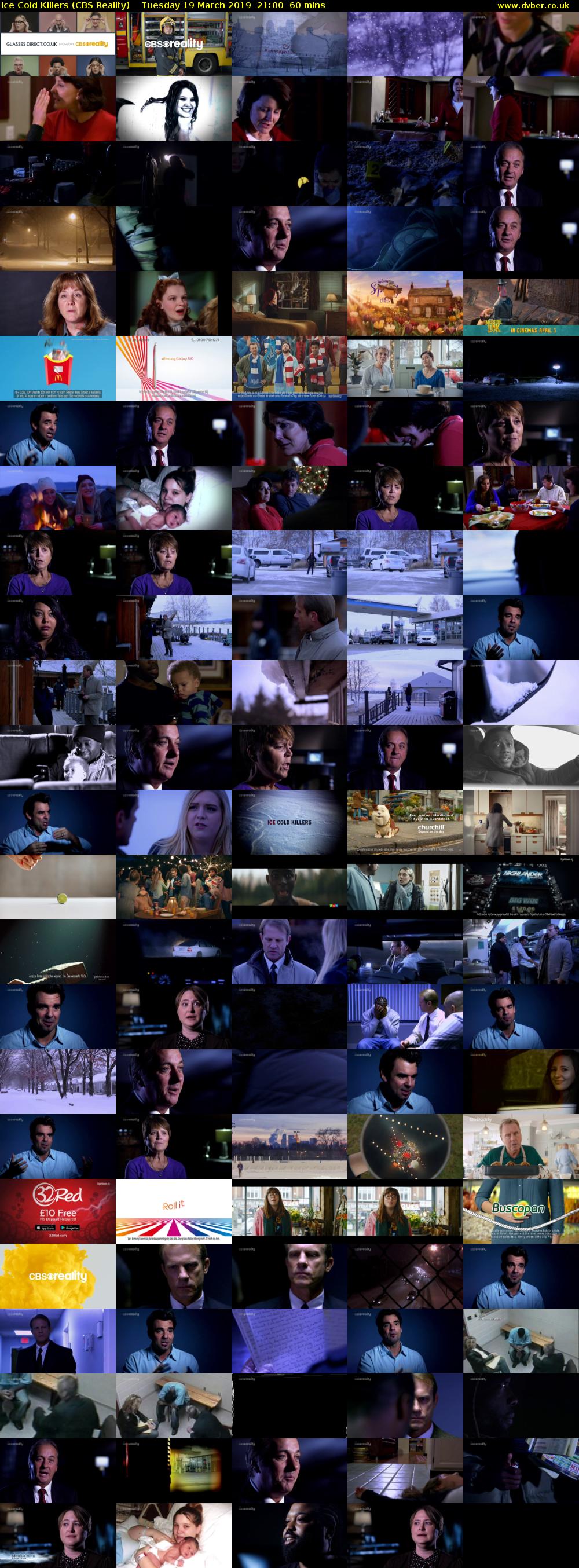 Ice Cold Killers (CBS Reality) Tuesday 19 March 2019 21:00 - 22:00