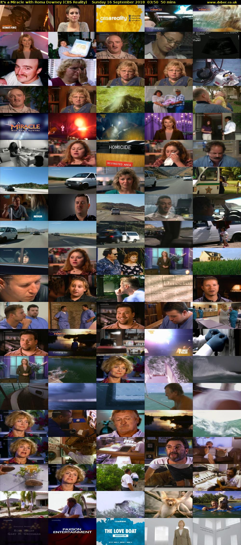 It's a Miracle with Roma Downey (CBS Reality) Sunday 16 September 2018 03:50 - 04:40