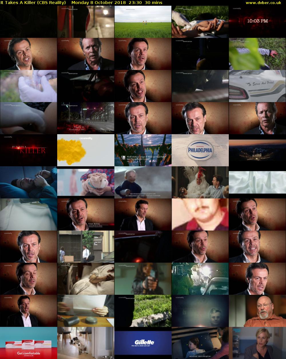 It Takes A Killer (CBS Reality) Monday 8 October 2018 23:30 - 00:00