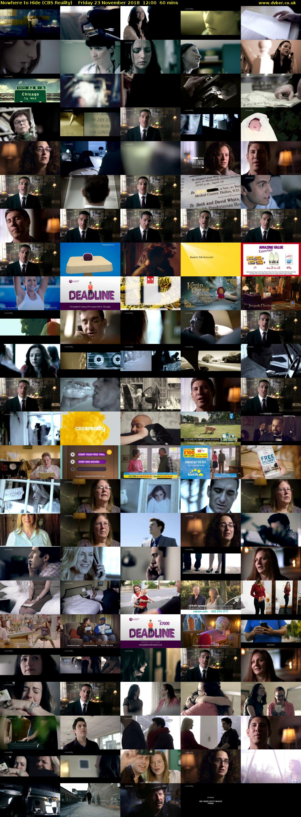 Nowhere to Hide (CBS Reality) Friday 23 November 2018 12:00 - 13:00