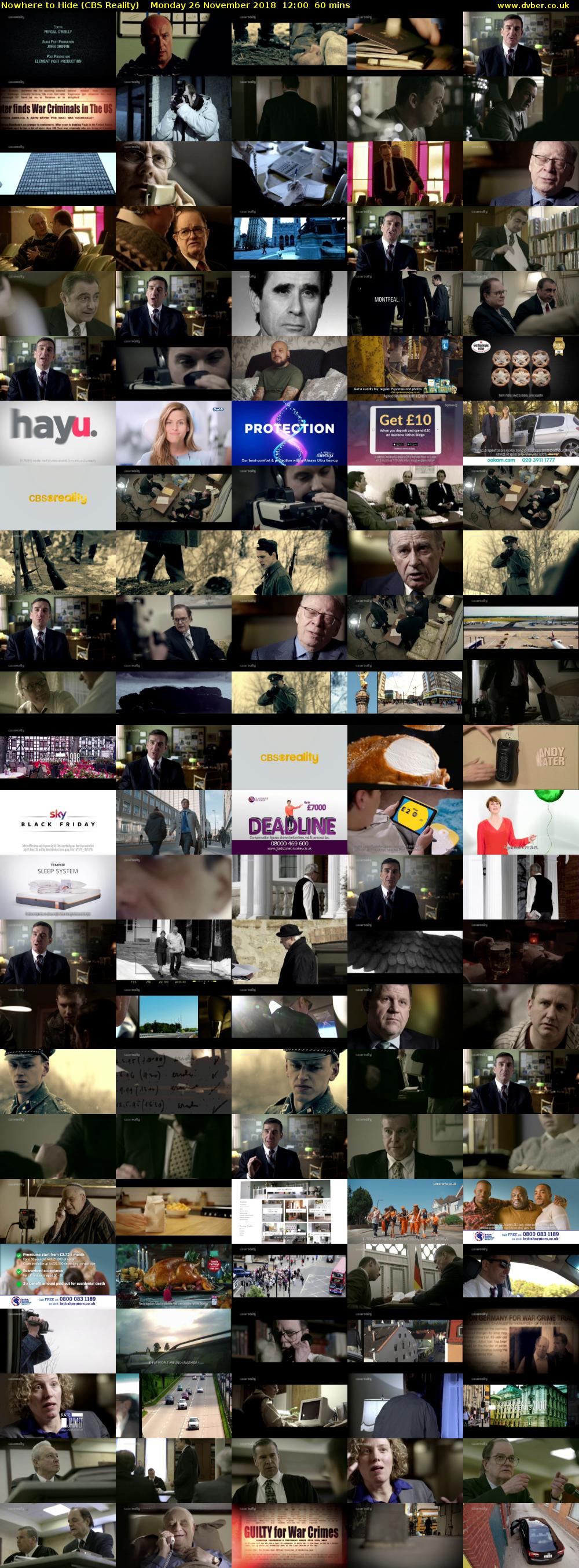 Nowhere to Hide (CBS Reality) Monday 26 November 2018 12:00 - 13:00