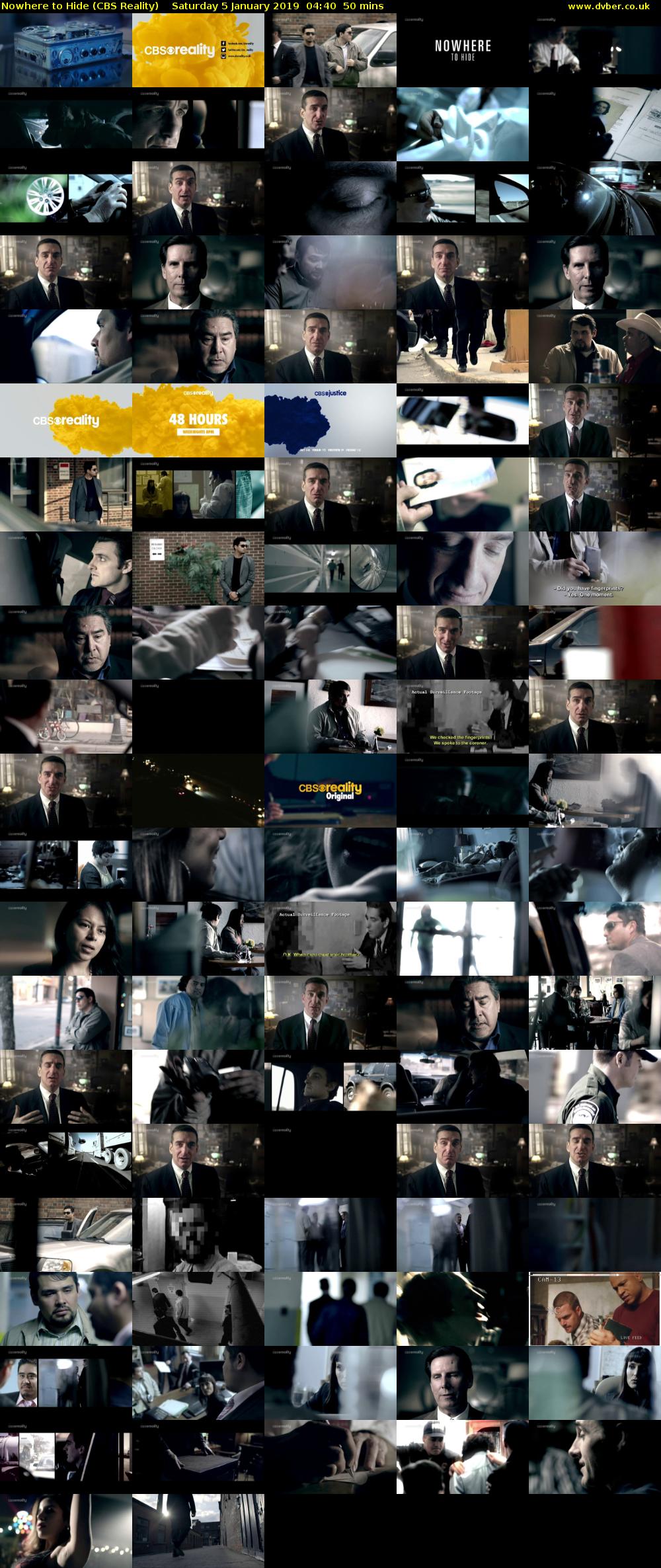 Nowhere to Hide (CBS Reality) Saturday 5 January 2019 04:40 - 05:30