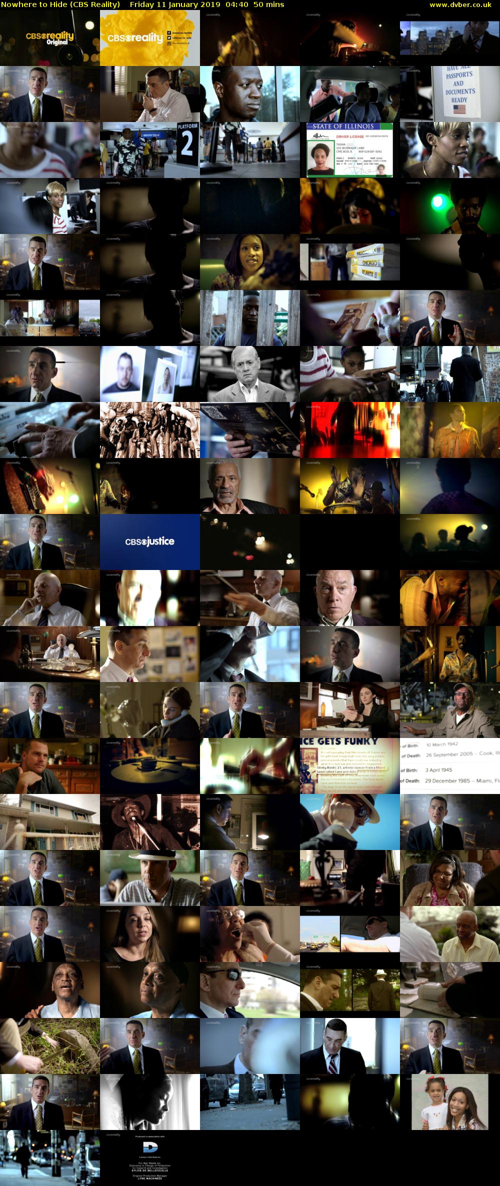 Nowhere to Hide (CBS Reality) Friday 11 January 2019 04:40 - 05:30