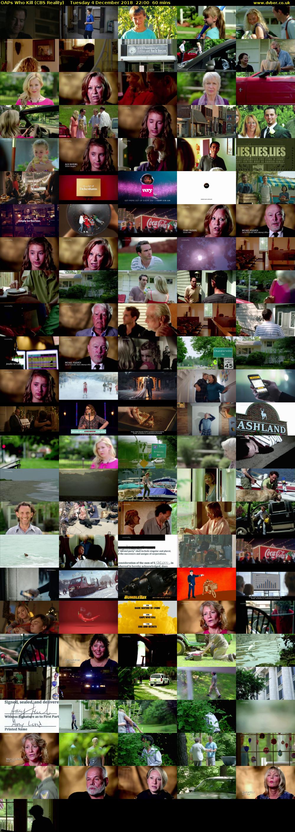 OAPs Who Kill (CBS Reality) Tuesday 4 December 2018 22:00 - 23:00