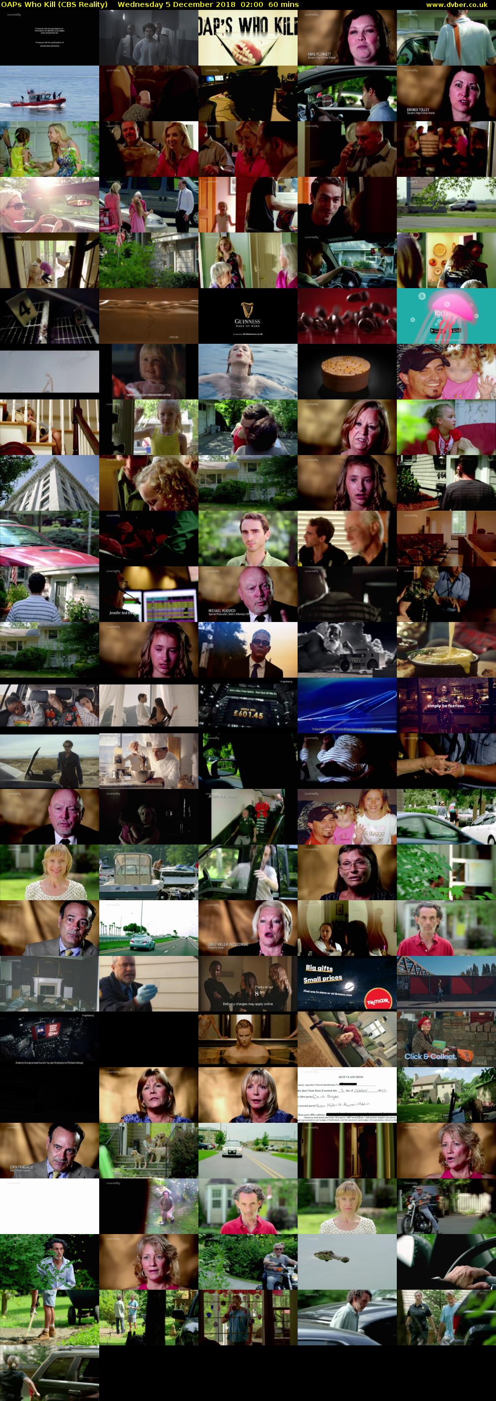 OAPs Who Kill (CBS Reality) Wednesday 5 December 2018 02:00 - 03:00