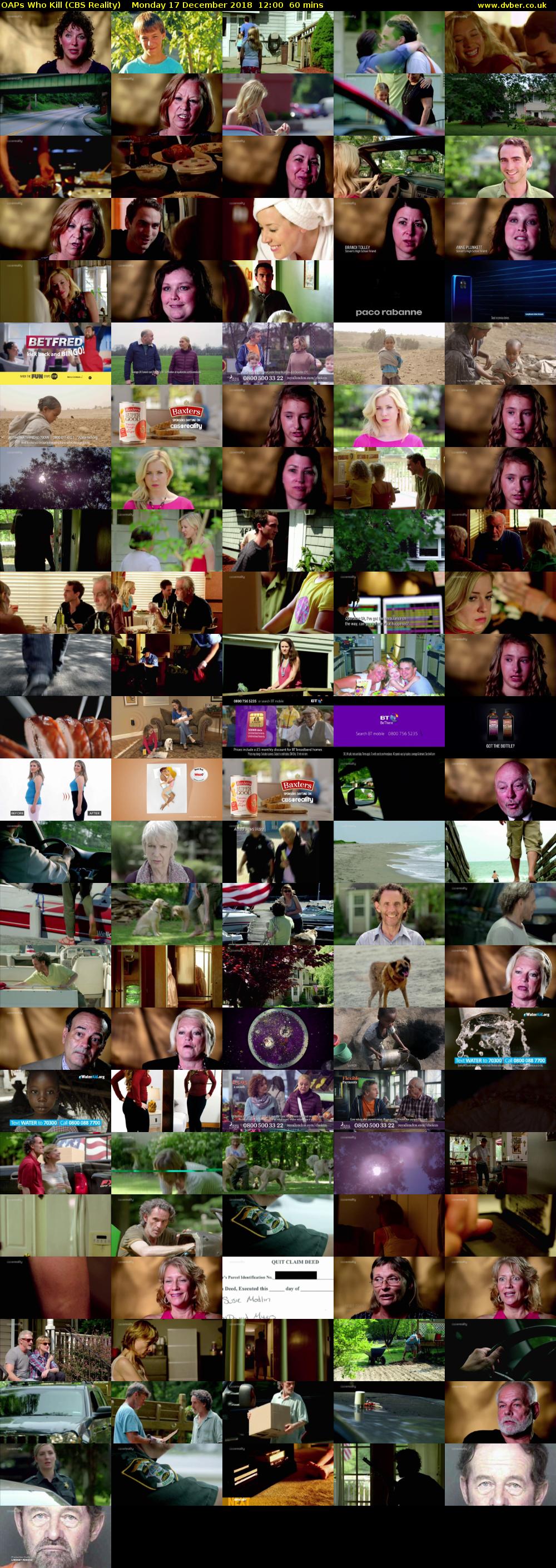 OAPs Who Kill (CBS Reality) Monday 17 December 2018 12:00 - 13:00