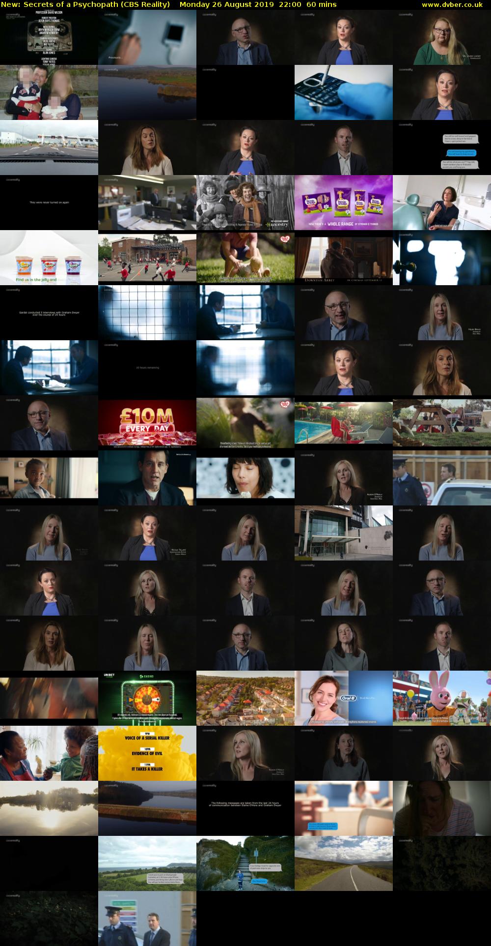 Secrets of a Psychopath (CBS Reality) Monday 26 August 2019 22:00 - 23:00