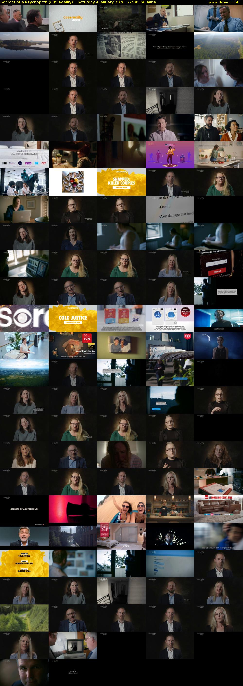 Secrets of a Psychopath (CBS Reality) Saturday 4 January 2020 22:00 - 23:00