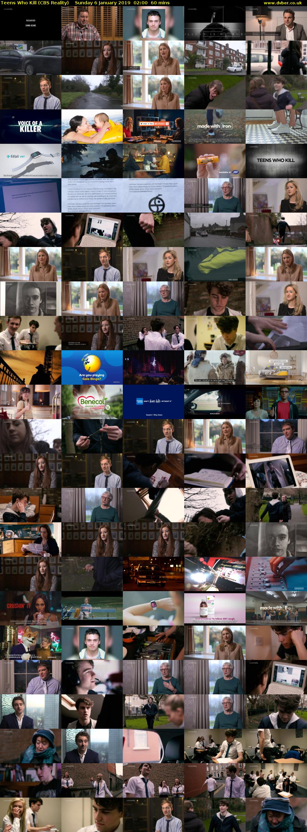 Teens Who Kill (CBS Reality) Sunday 6 January 2019 02:00 - 03:00