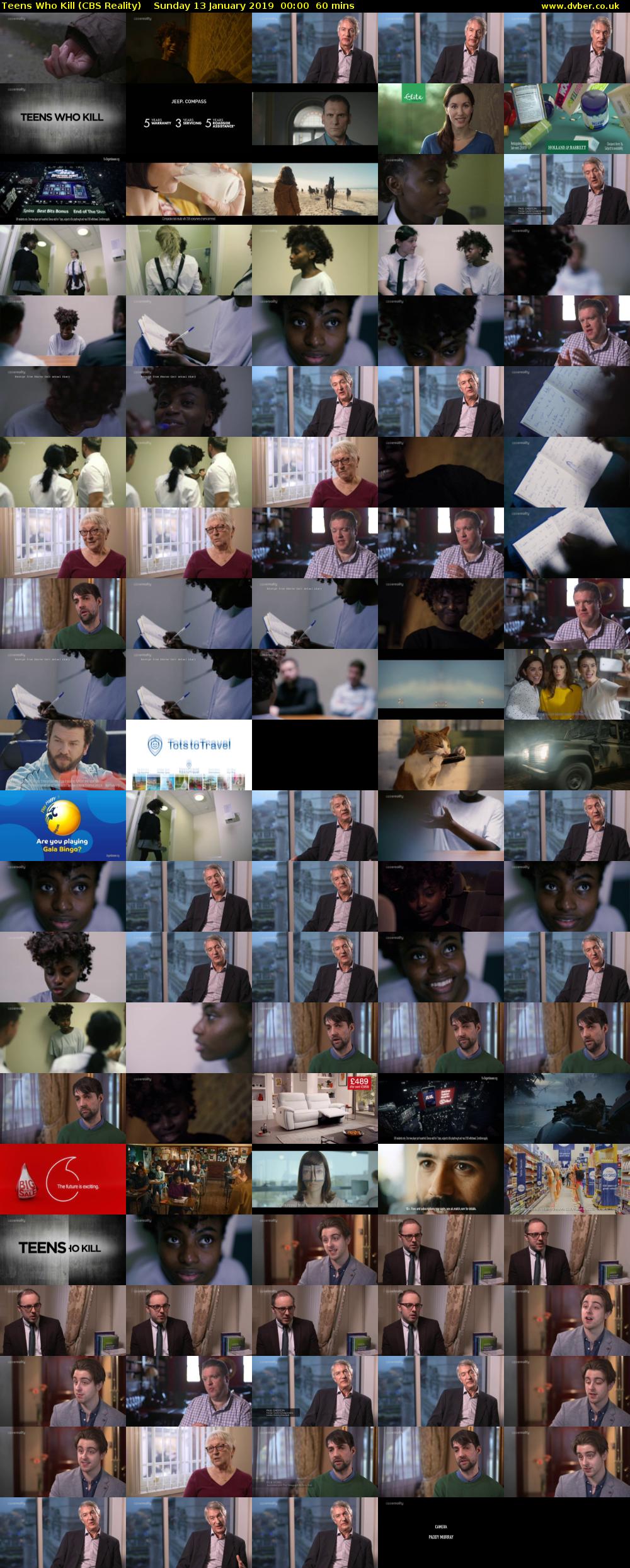 Teens Who Kill (CBS Reality) Sunday 13 January 2019 00:00 - 01:00