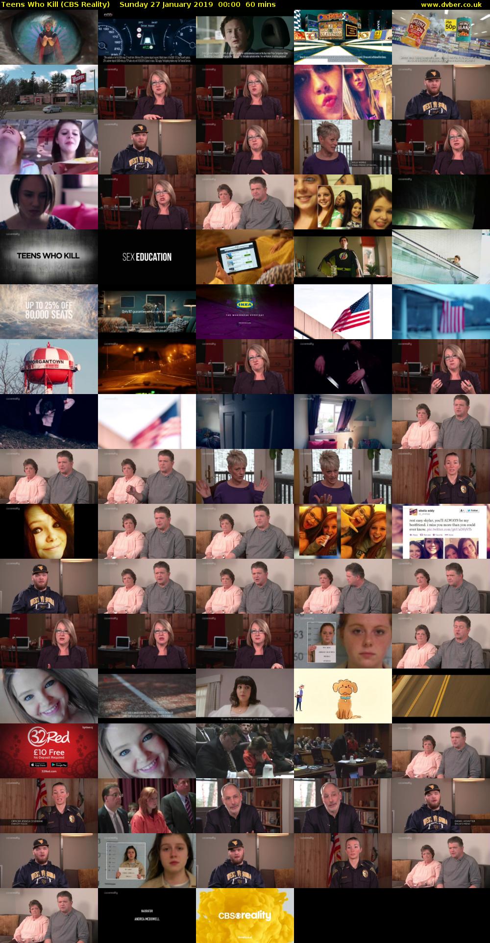 Teens Who Kill (CBS Reality) Sunday 27 January 2019 00:00 - 01:00