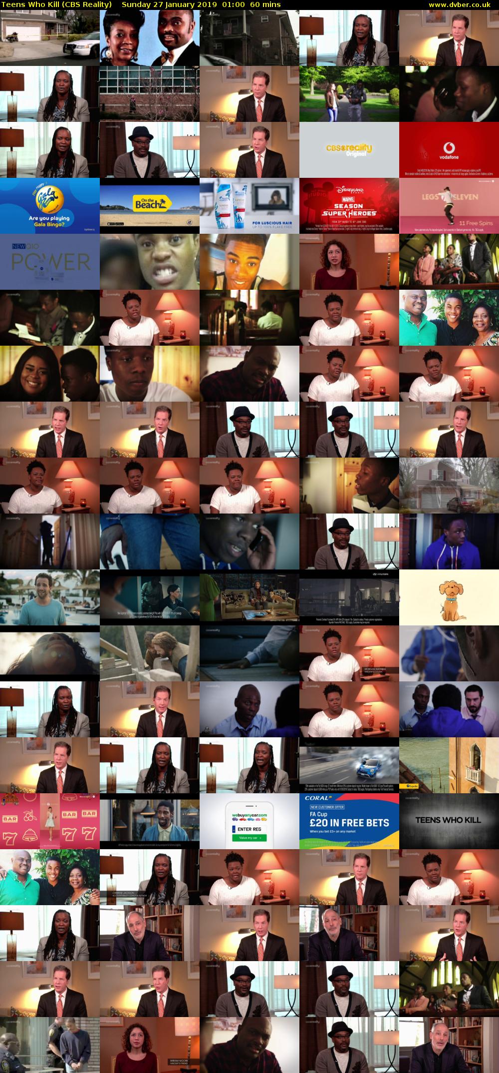 Teens Who Kill (CBS Reality) Sunday 27 January 2019 01:00 - 02:00