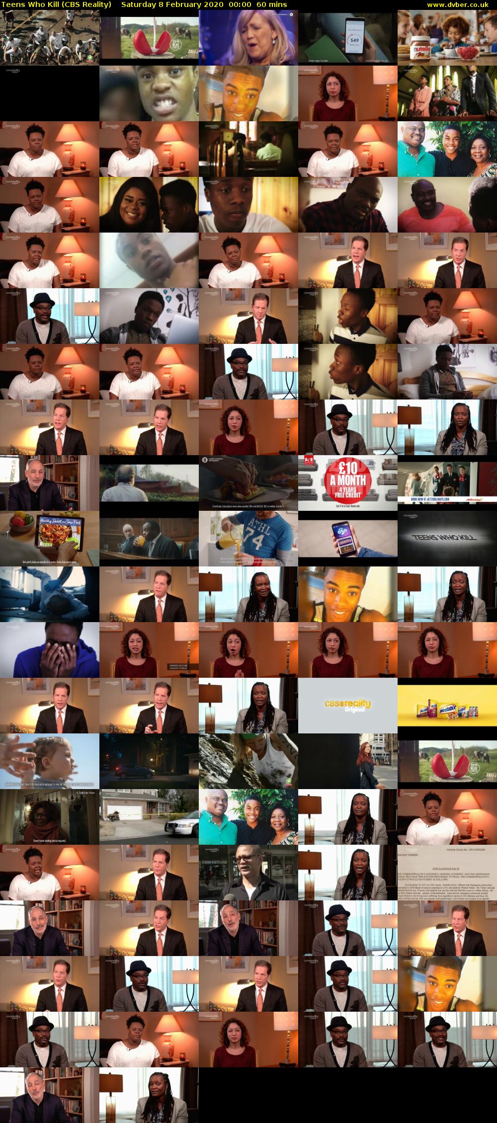 Teens Who Kill (CBS Reality) Saturday 8 February 2020 00:00 - 01:00