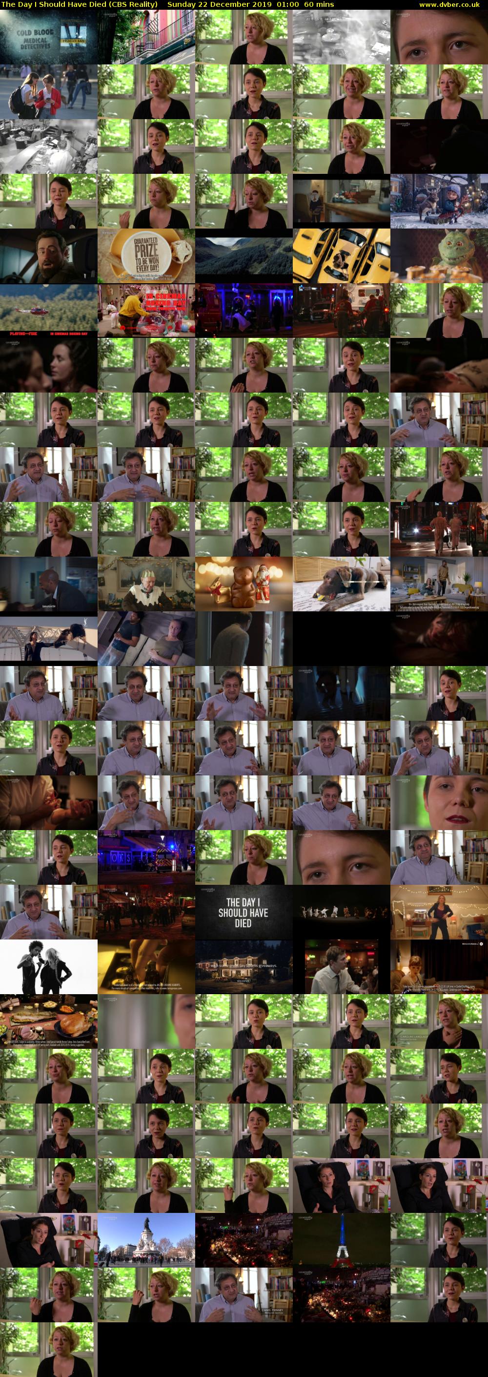 The Day I Should Have Died (CBS Reality) Sunday 22 December 2019 01:00 - 02:00