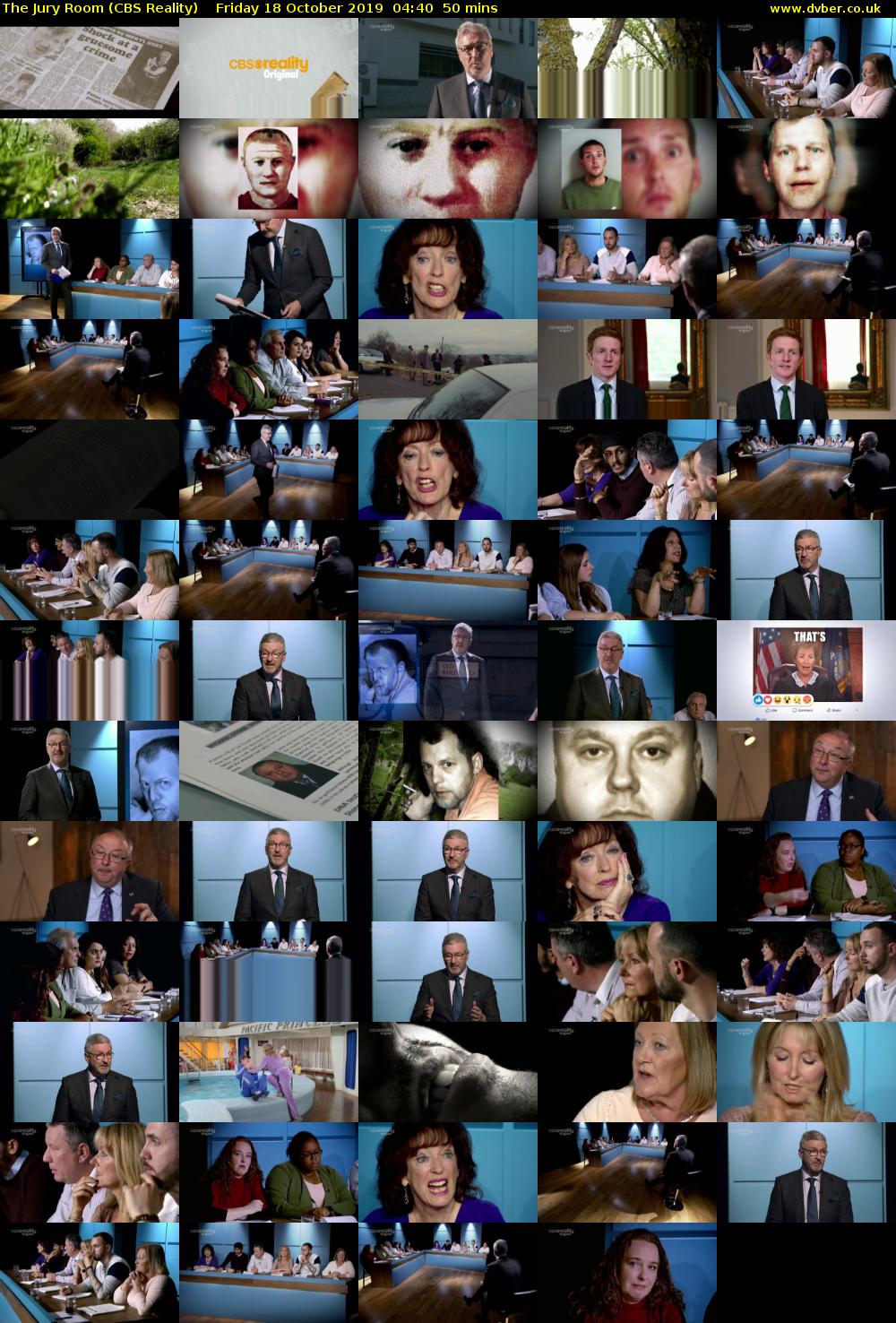 The Jury Room (CBS Reality) Friday 18 October 2019 04:40 - 05:30
