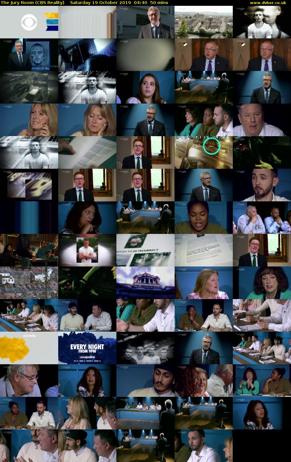The Jury Room (CBS Reality) Saturday 19 October 2019 04:40 - 05:30